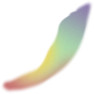 Glowy Gradient Abstract Brush Stroke Blob