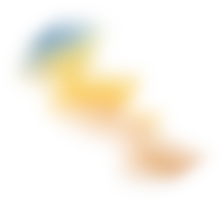 Glowy Gradient Abstract Brush Stroke Blob
